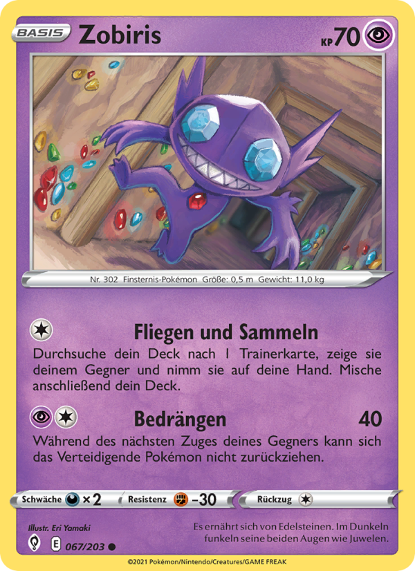 Zobiris 67 — Evolving Skies (German Pokémon TCG card)