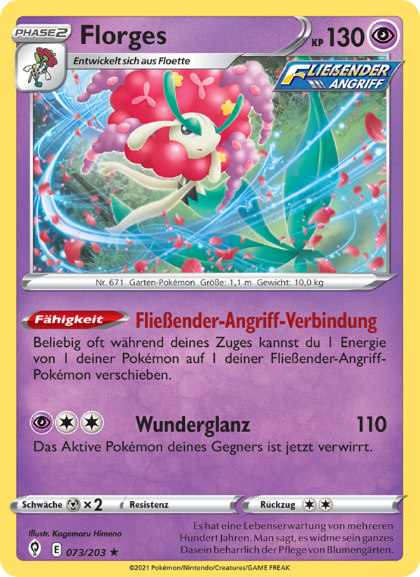Florges 73 — Evolving Skies (German Pokémon TCG card)