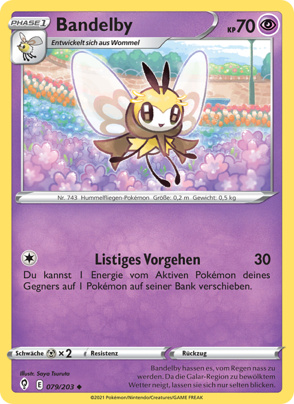 Bandelby 79 — Evolving Skies (German Pokémon TCG card)
