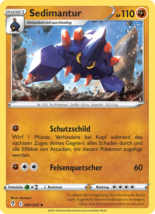 Sedimantur 87 — Evolving Skies (German Pokémon TCG card)