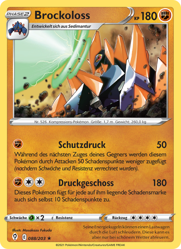 Brockoloss 88 — Evolving Skies (German Pokémon TCG card)