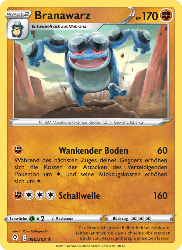 Branawarz 90 — Evolving Skies (German Pokémon TCG card)