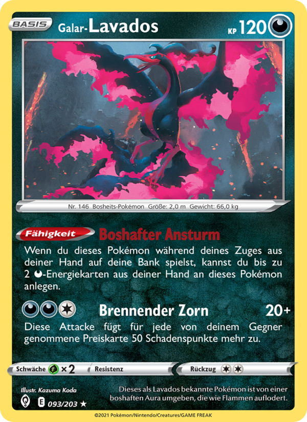 Galar-Lavados 93 — Evolving Skies (German Pokémon TCG card)