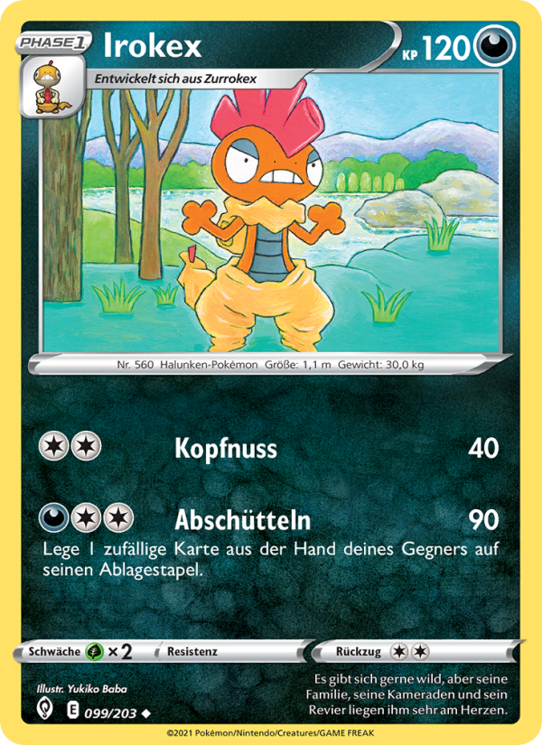 Irokex 99 — Evolving Skies (German Pokémon TCG card)
