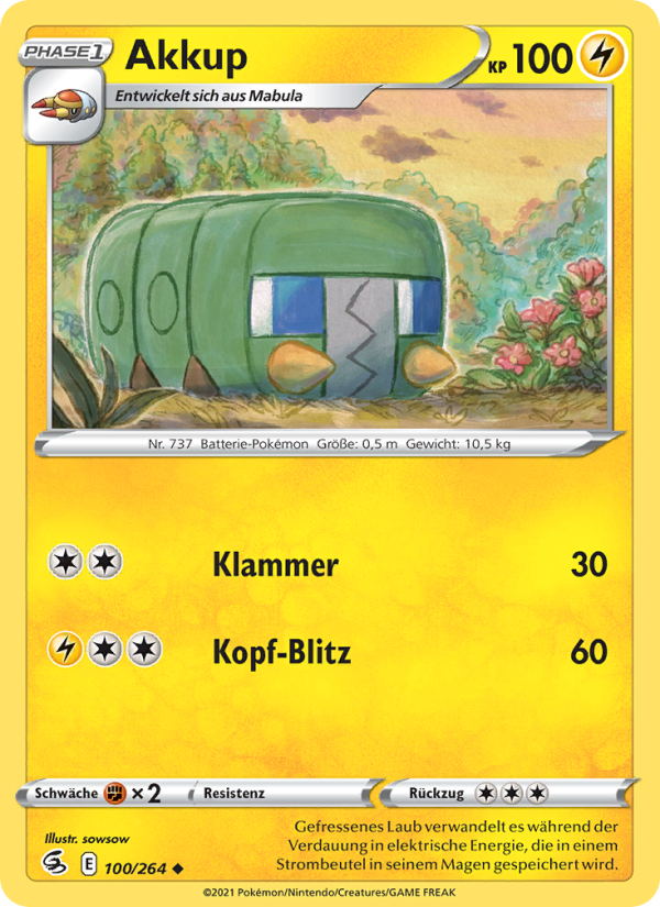 Akkup 100 — Fusion Strike (German Pokémon TCG card)