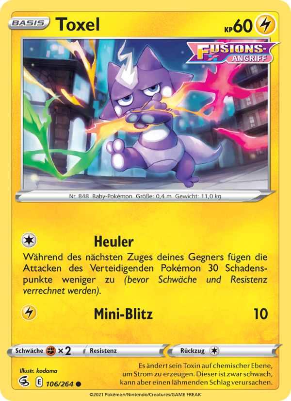 Toxel 106 — Fusion Strike (German Pokémon TCG card)