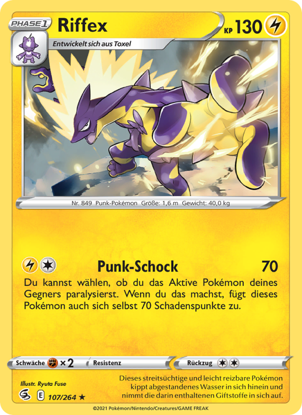 Riffex 107 — Fusion Strike (German Pokémon TCG card)