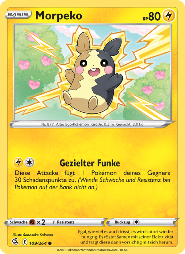 Morpeko 109 — Fusion Strike (German Pokémon TCG card)