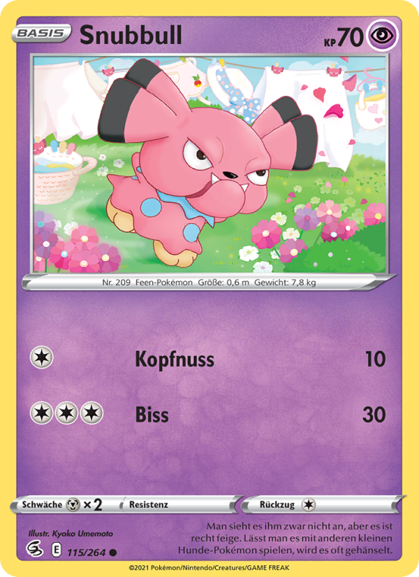 Snubbull 115 — Fusion Strike (German Pokémon TCG card)
