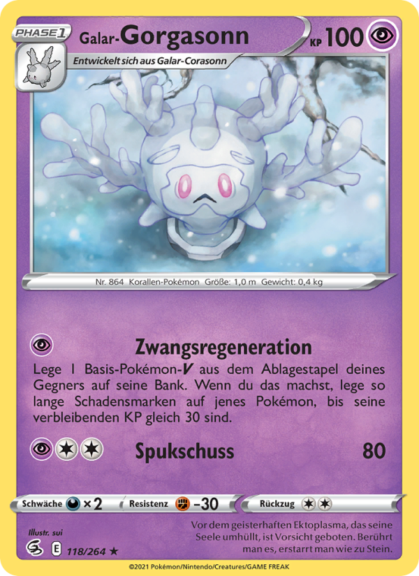 Galar-Gorgasonn 118 — Fusion Strike (German Pokémon TCG card)