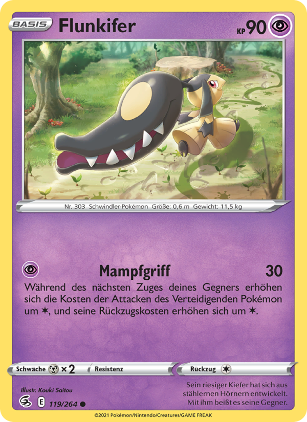 Flunkifer 119 — Fusion Strike (German Pokémon TCG card)