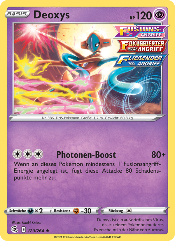 Deoxys 120 — Fusion Strike (German Pokémon TCG card)