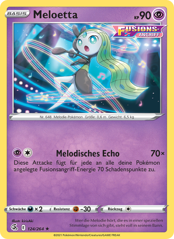 Meloetta 124 — Fusion Strike (German Pokémon TCG card)