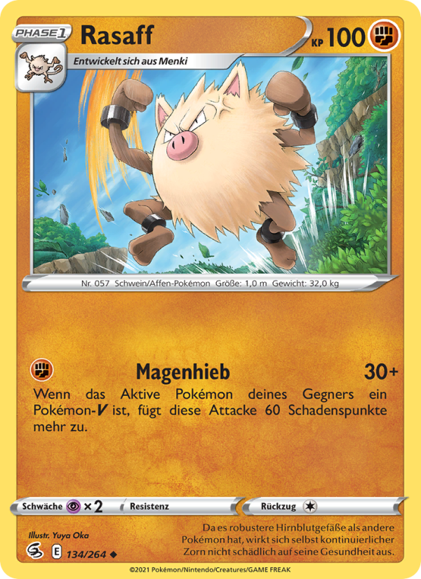 Rasaff 134 — Fusion Strike (German Pokémon TCG card)