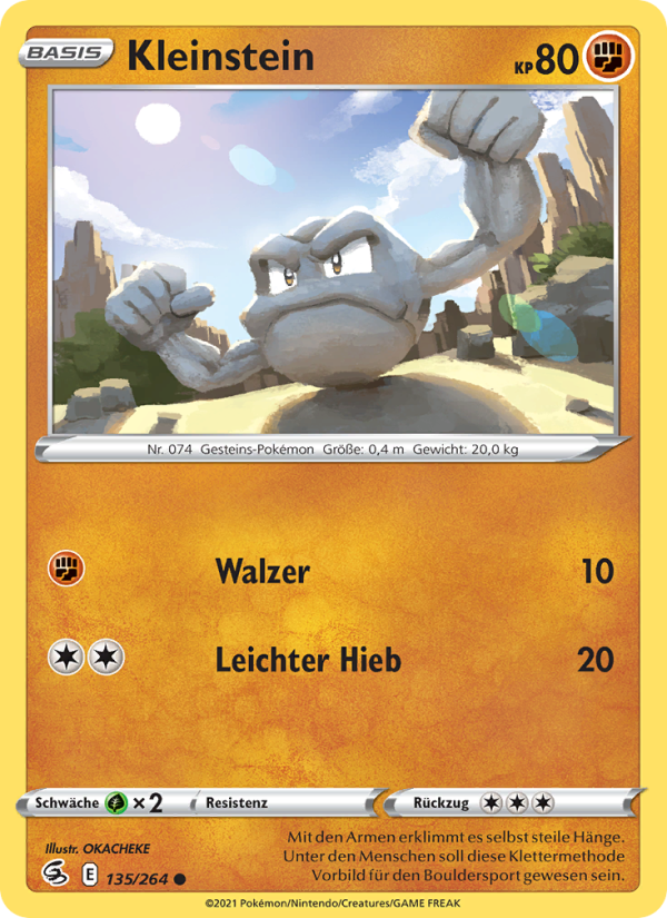 Kleinstein 135 — Fusion Strike (German Pokémon TCG card)