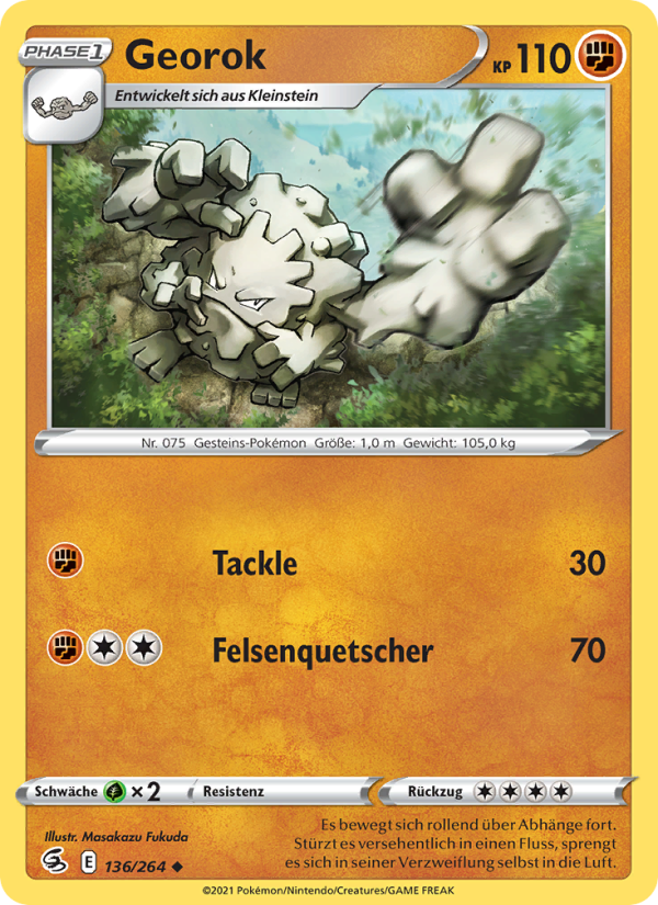 Georok 136 — Fusion Strike (German Pokémon TCG card)