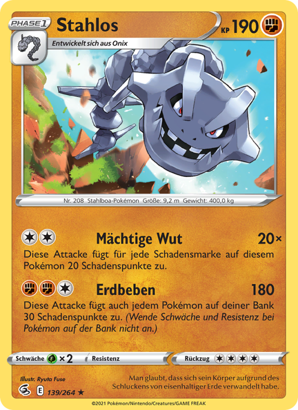 Stahlos 139 — Fusion Strike (German Pokémon TCG card)