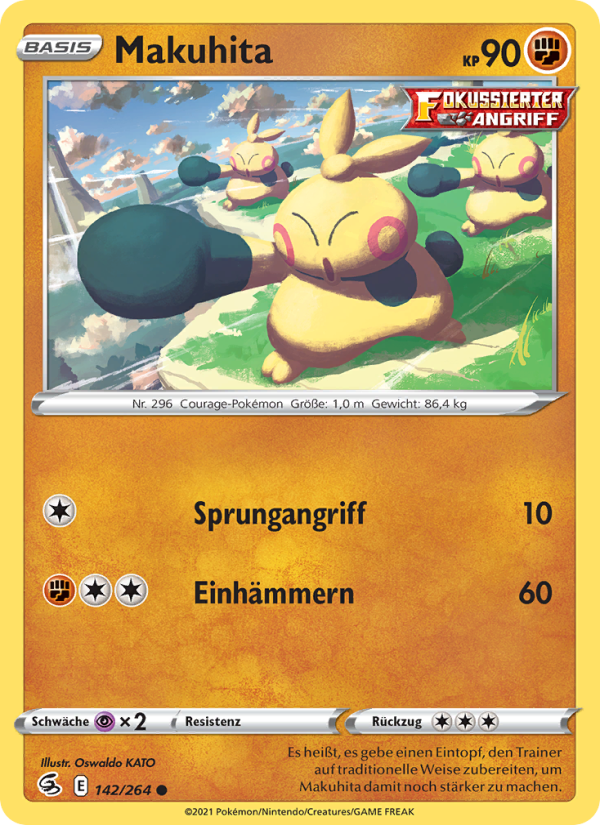 Makuhita 142 — Fusion Strike (German Pokémon TCG card)