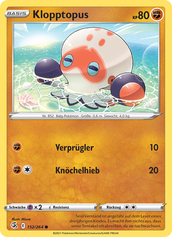 Klopptopus 152 — Fusion Strike (German Pokémon TCG card)