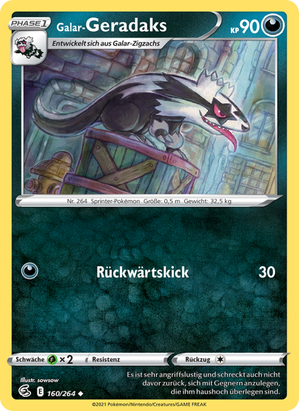Galar-Geradaks 160 — Fusion Strike (German Pokémon TCG card)