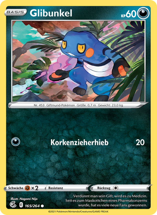 Glibunkel 165 — Fusion Strike (German Pokémon TCG card)