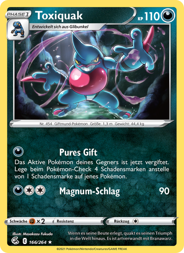 Toxiquak 166 — Fusion Strike (German Pokémon TCG card)