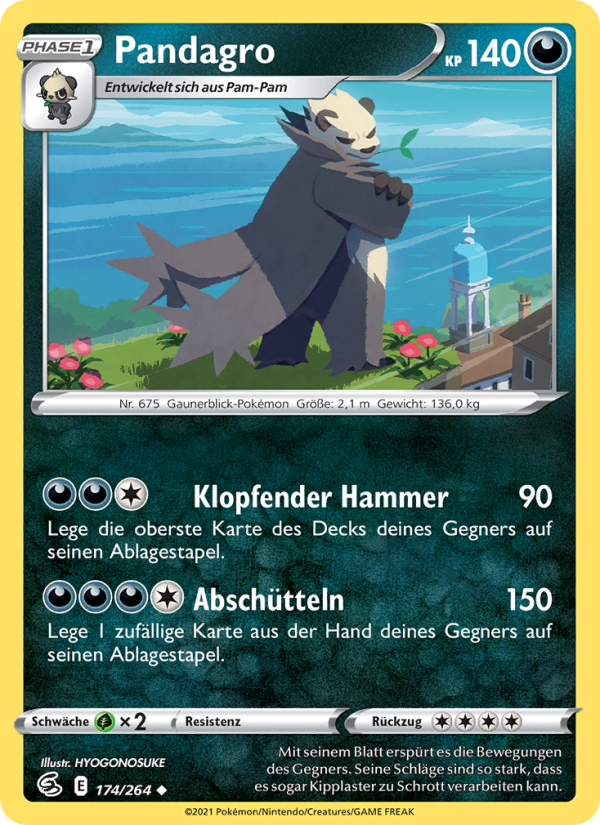 Pandagro 174 — Fusion Strike (German Pokémon TCG card)