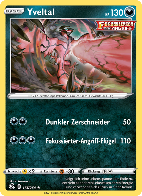 Yveltal 175 — Fusion Strike (German Pokémon TCG card)