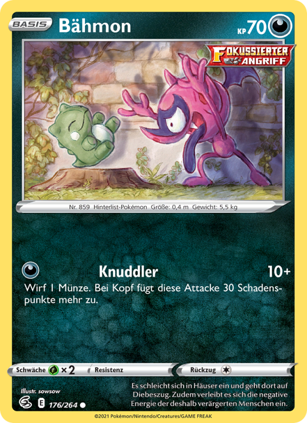 Bähmon 176 — Fusion Strike (German Pokémon TCG card)