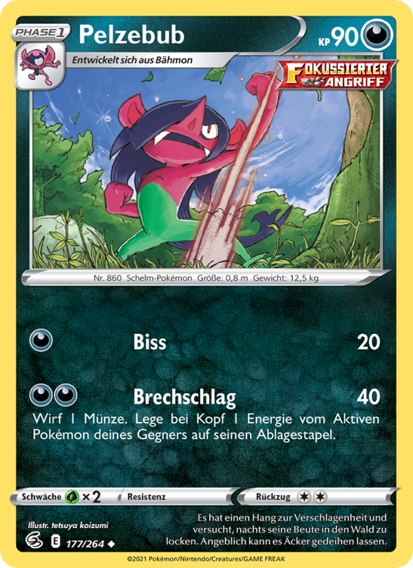 Pelzebub 177 — Fusion Strike (German Pokémon TCG card)