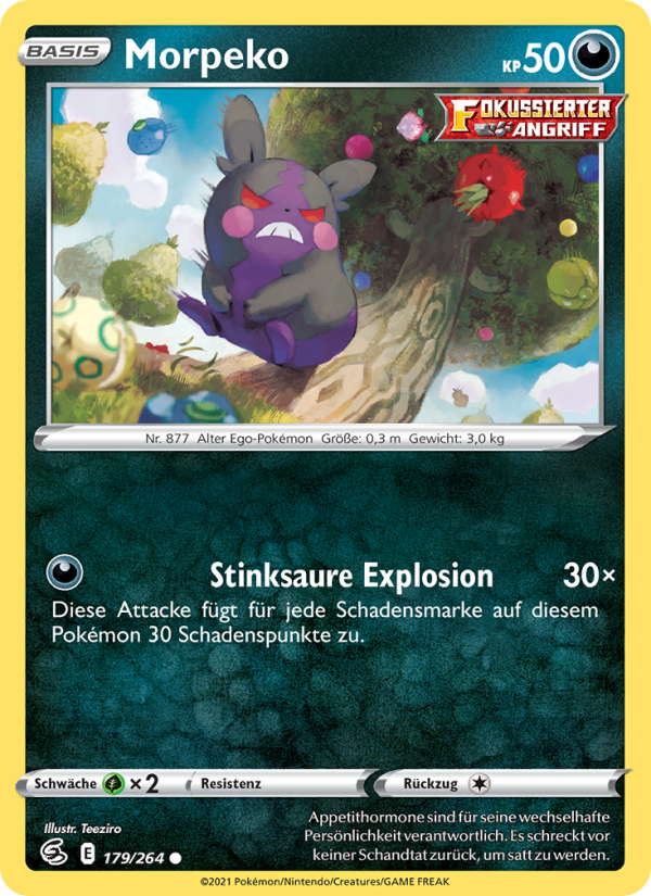 Morpeko 179 — Fusion Strike (German Pokémon TCG card)