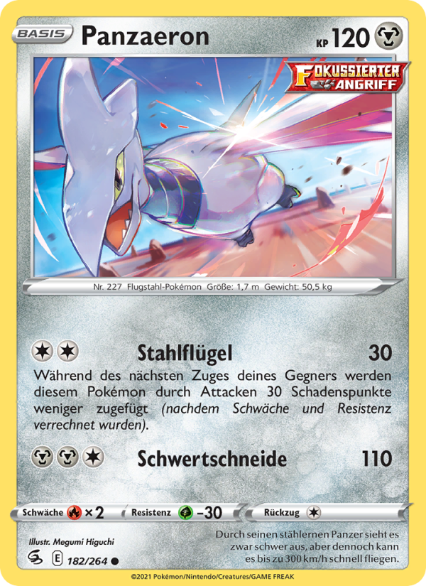 Panzaeron 182 — Fusion Strike (German Pokémon TCG card)