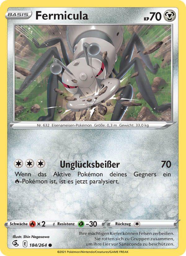 Fermicula 184 — Fusion Strike (German Pokémon TCG card)