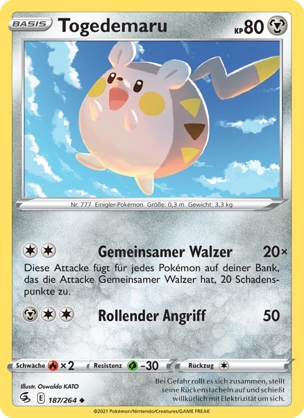 Togedemaru 187 — Fusion Strike (German Pokémon TCG card)
