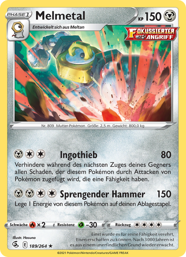 Melmetal 189 — Fusion Strike (German Pokémon TCG card)