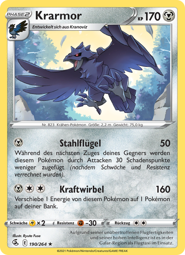 Krarmor 190 — Fusion Strike (German Pokémon TCG card)