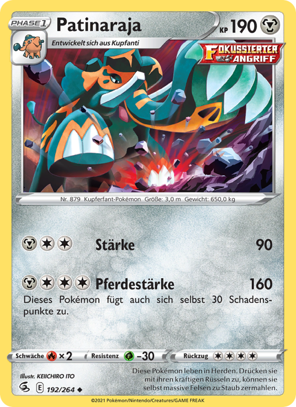 Patinaraja 192 — Fusion Strike (German Pokémon TCG card)