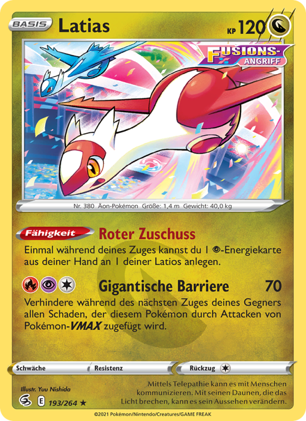 Latias 193 — Fusion Strike (German Pokémon TCG card)
