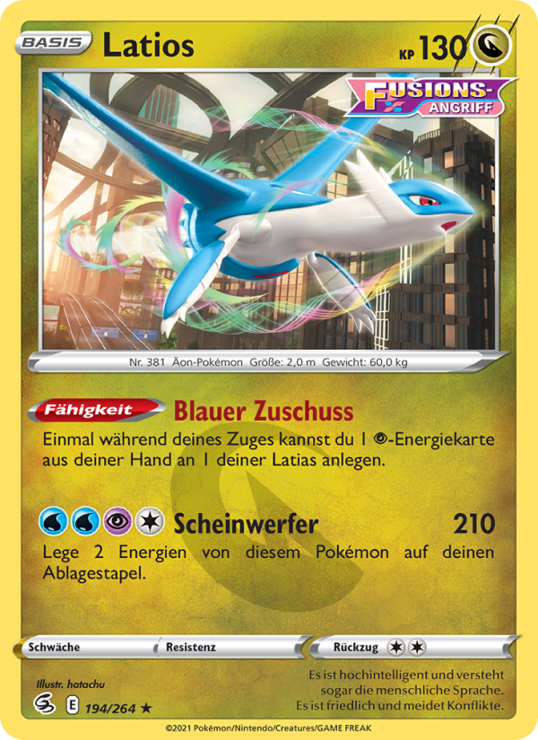 Latios 194 — Fusion Strike (German Pokémon TCG card)