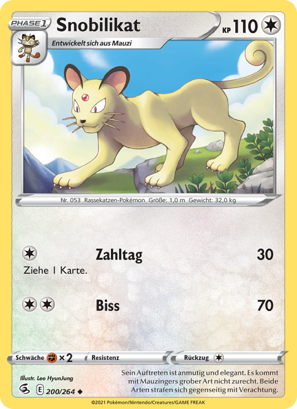 Snobilikat 200 — Fusion Strike (German Pokémon TCG card)