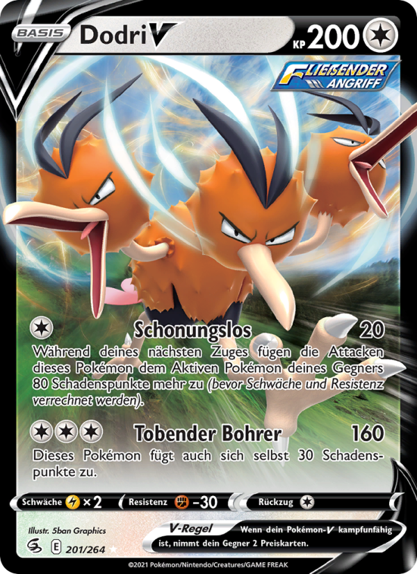 Dodri V 201 — Fusion Strike (German Pokémon TCG card)