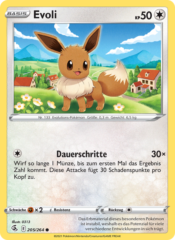 Evoli 205 — Fusion Strike (German Pokémon TCG card)