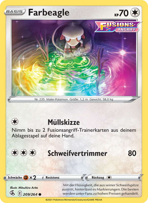 Farbeagle 209 — Fusion Strike (German Pokémon TCG card)