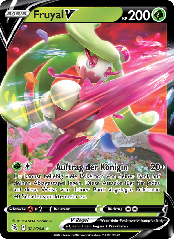 Fruyal V 21 — Fusion Strike (German Pokémon TCG card)