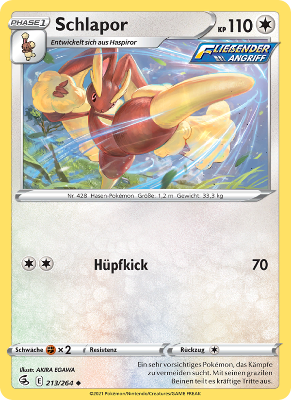 Schlapor 213 — Fusion Strike (German Pokémon TCG card)