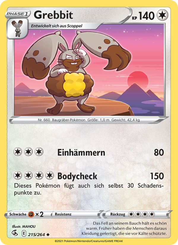 Grebbit 215 — Fusion Strike (German Pokémon TCG card)