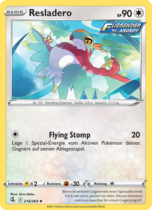 Resladero 216 — Fusion Strike (German Pokémon TCG card)