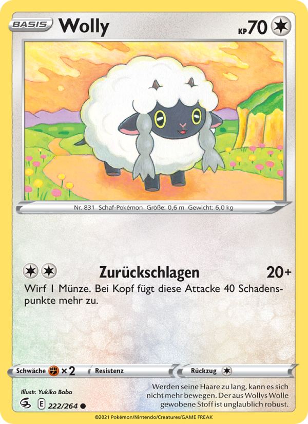 Wolly 222 — Fusion Strike (German Pokémon TCG card)