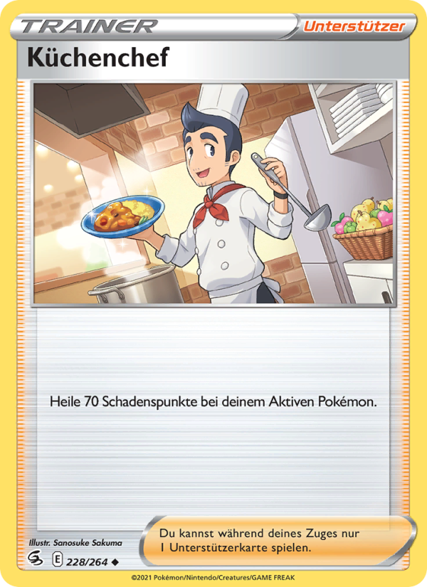 Küchenchef 228 — Fusion Strike (German Pokémon TCG card)