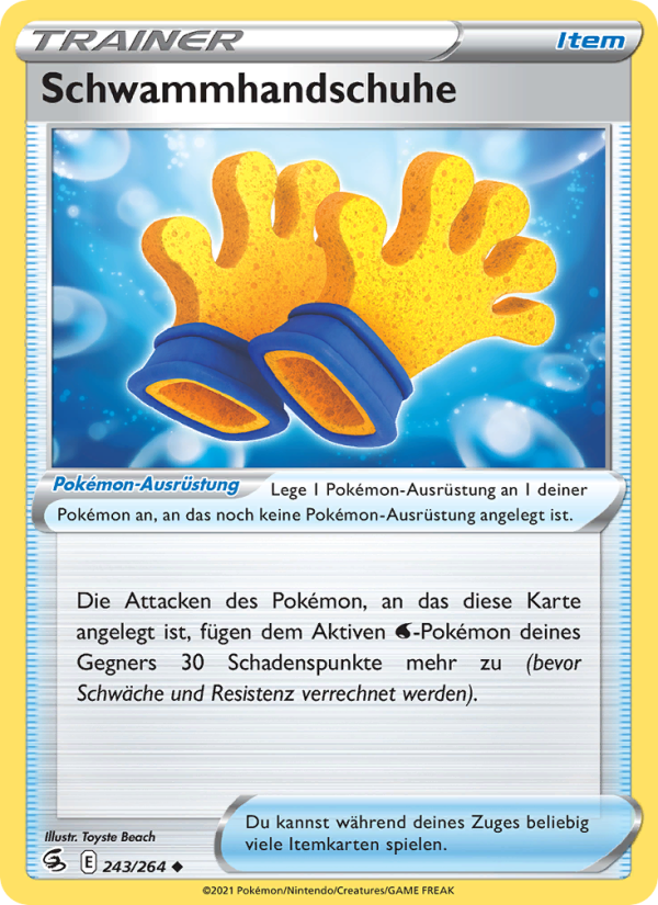 Schwammhandschuhe 243 — Fusion Strike (German Pokémon TCG card)